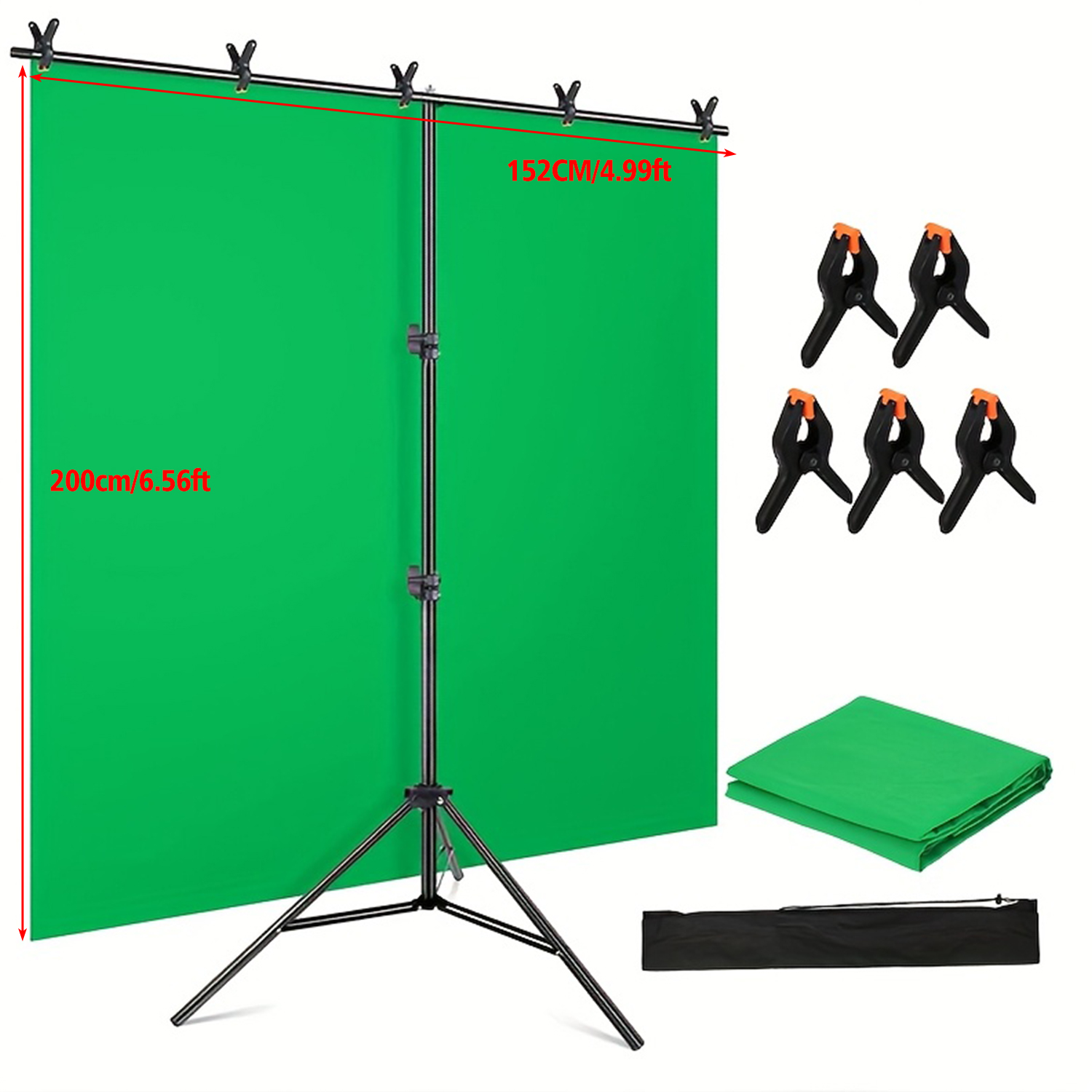 Green Screen Collapsible - Green Screen Backdrop Kit with Stand,