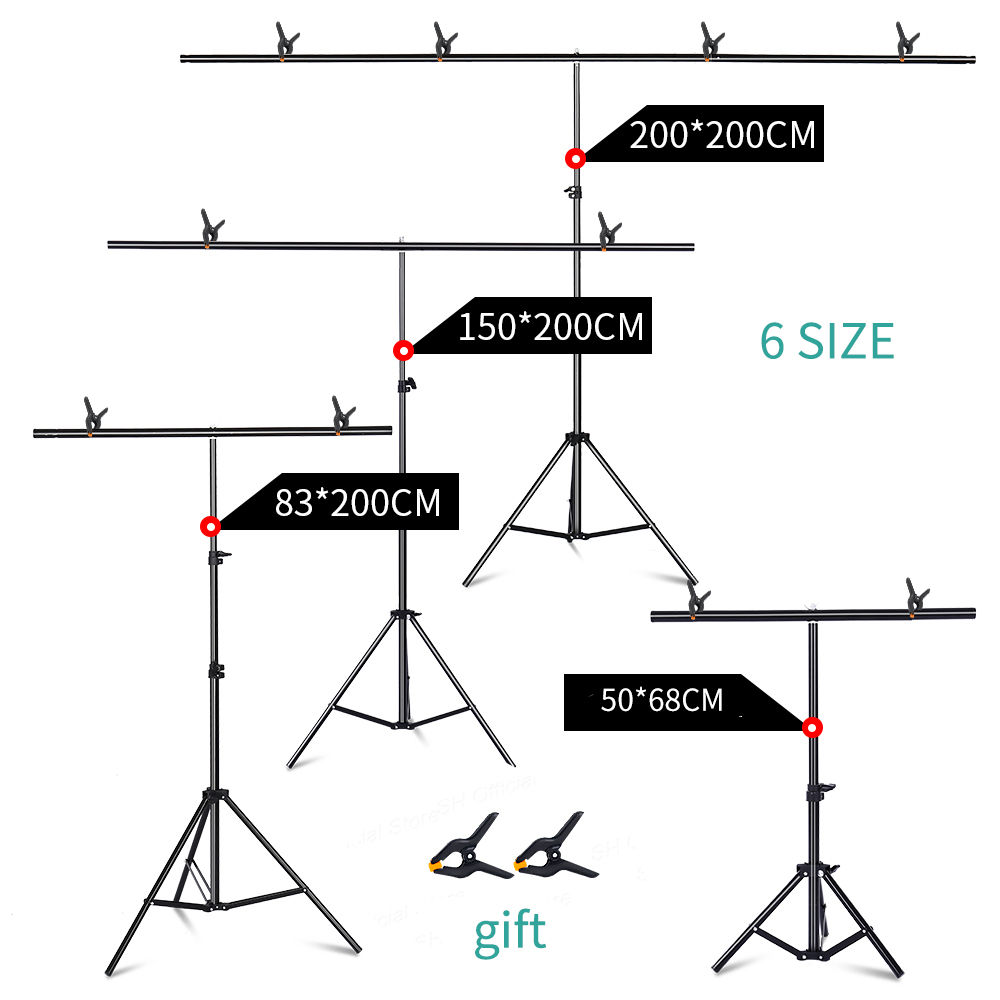 Green Screen Collapsible - T-shaped Photography Background Stand Adjustable Support