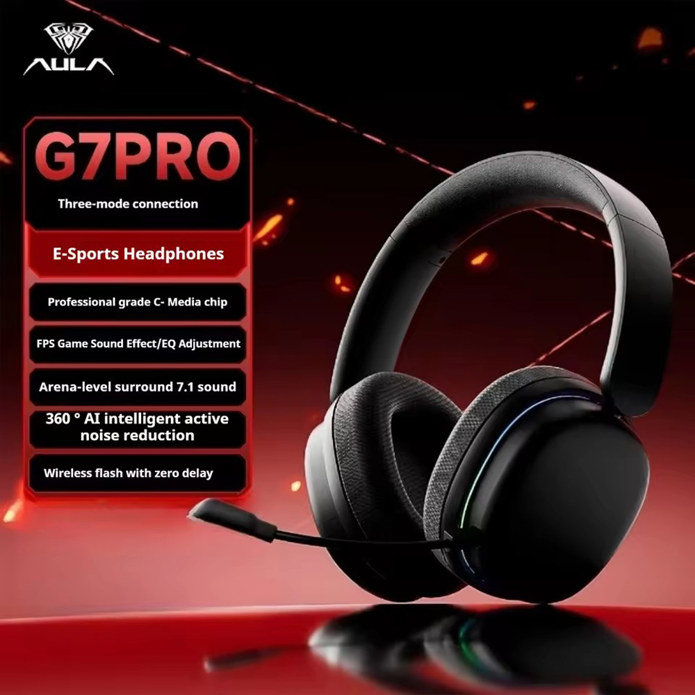 Esports Gaming Bar - AULA G7Pro Wireless Bluetooth Headphone Tri-mode