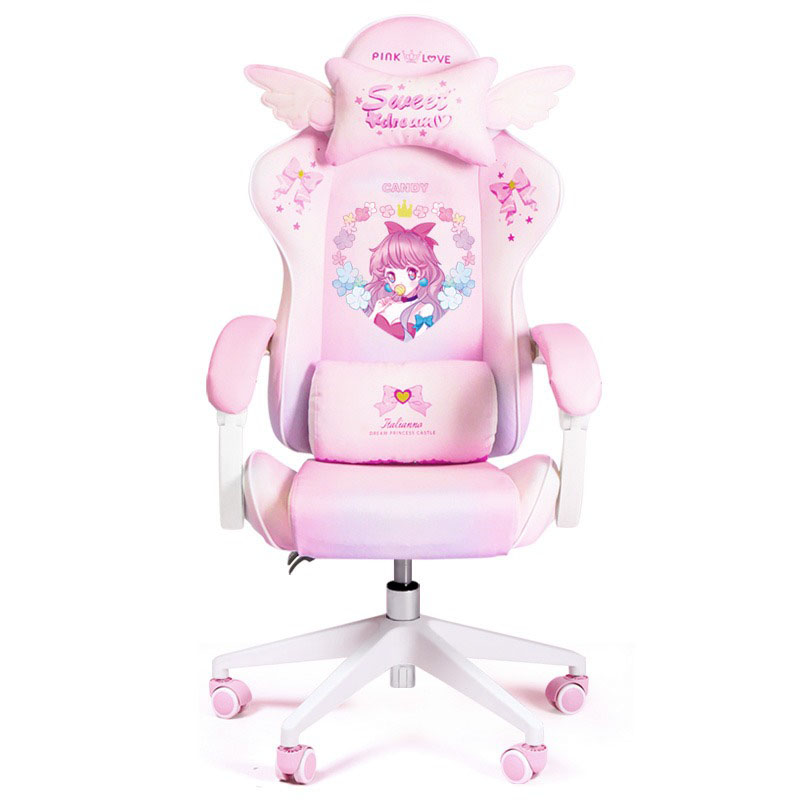 Esports Gaming Competition - Pink Cute Cartoon Anime Gaming Chair