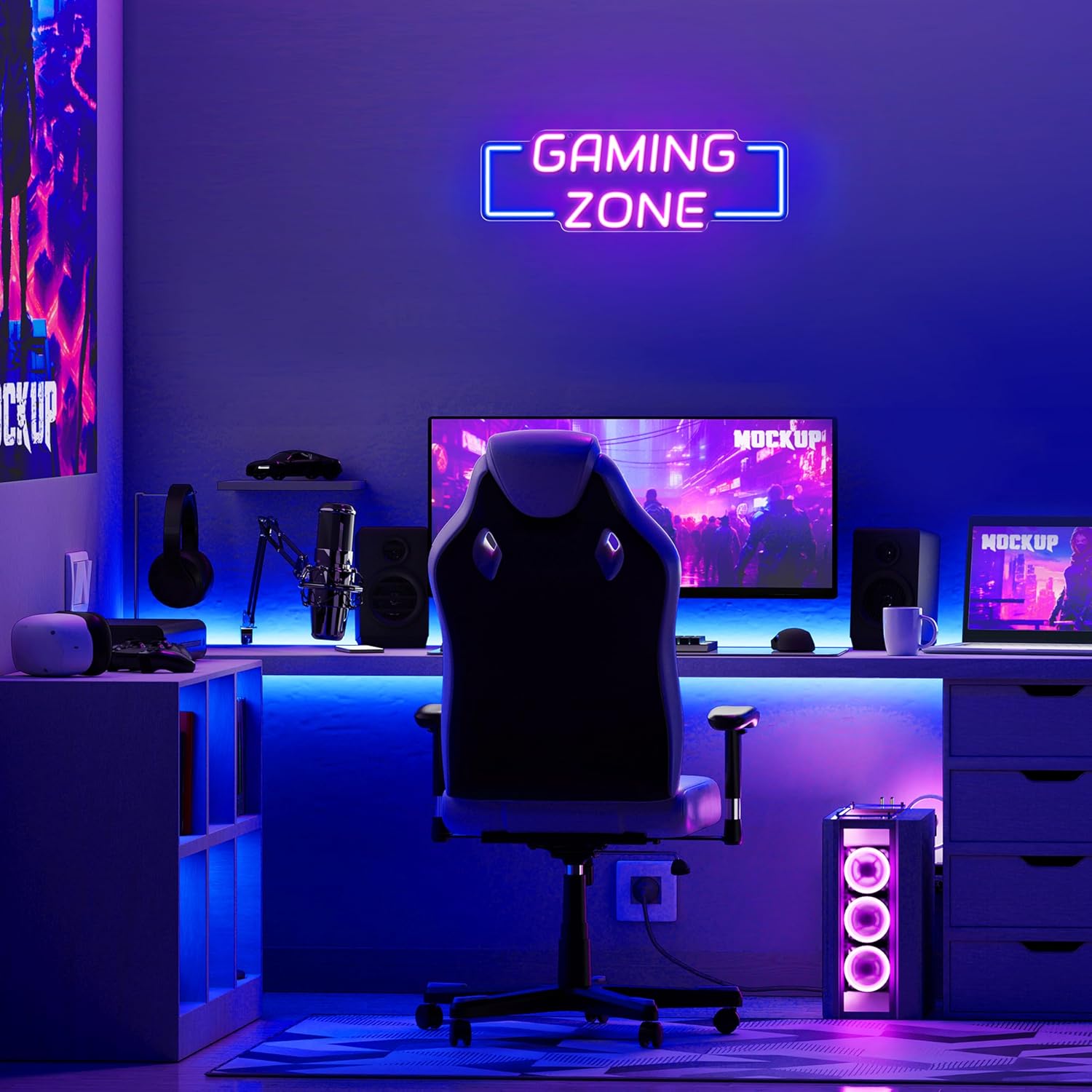 Gaming Zone Neon Sign USB LED  - Esports Gaming Bar 评论和价格