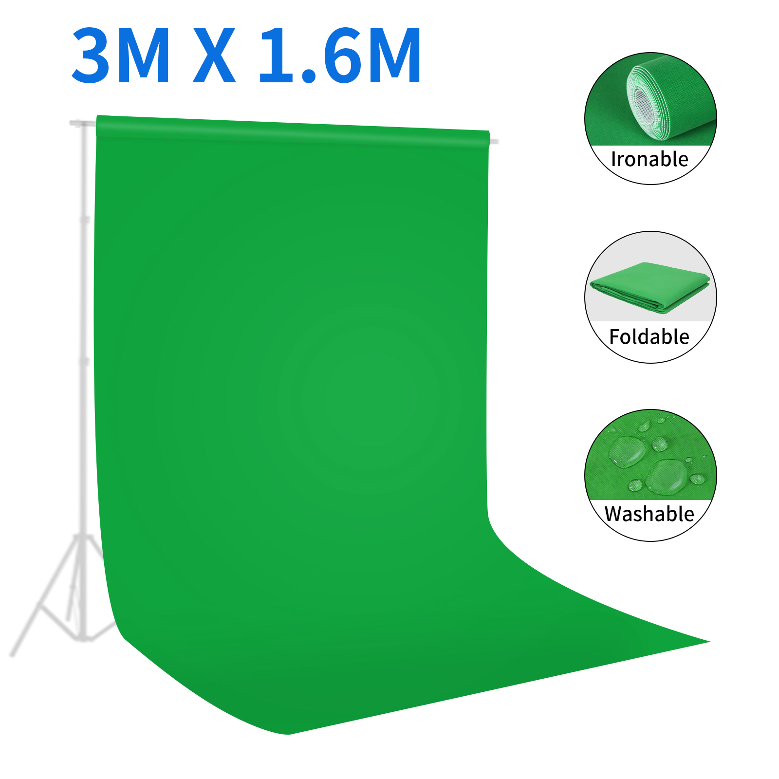 Selens Green Screen Backdrop C - Green Screen Collapsible 评论和价格