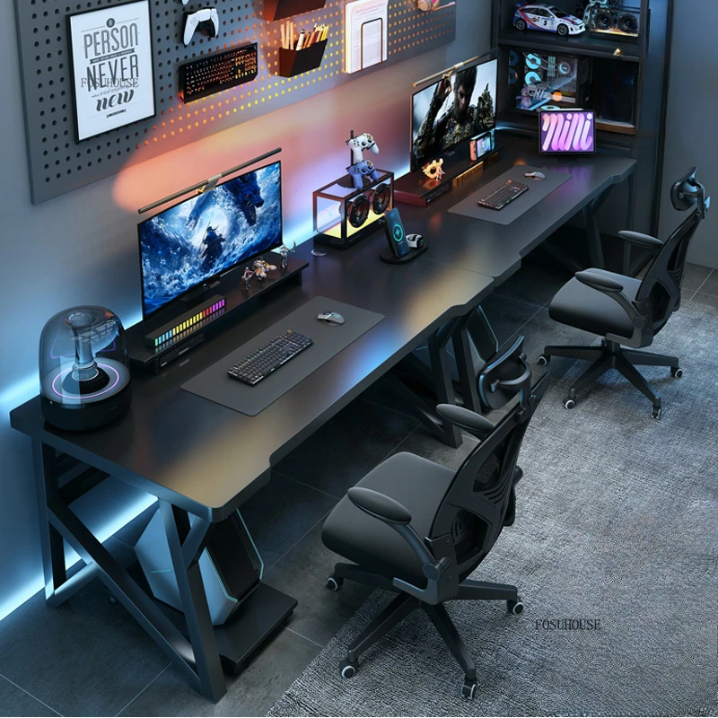 Modern Double Computer Desks H - Esports Gaming School 评论和价格